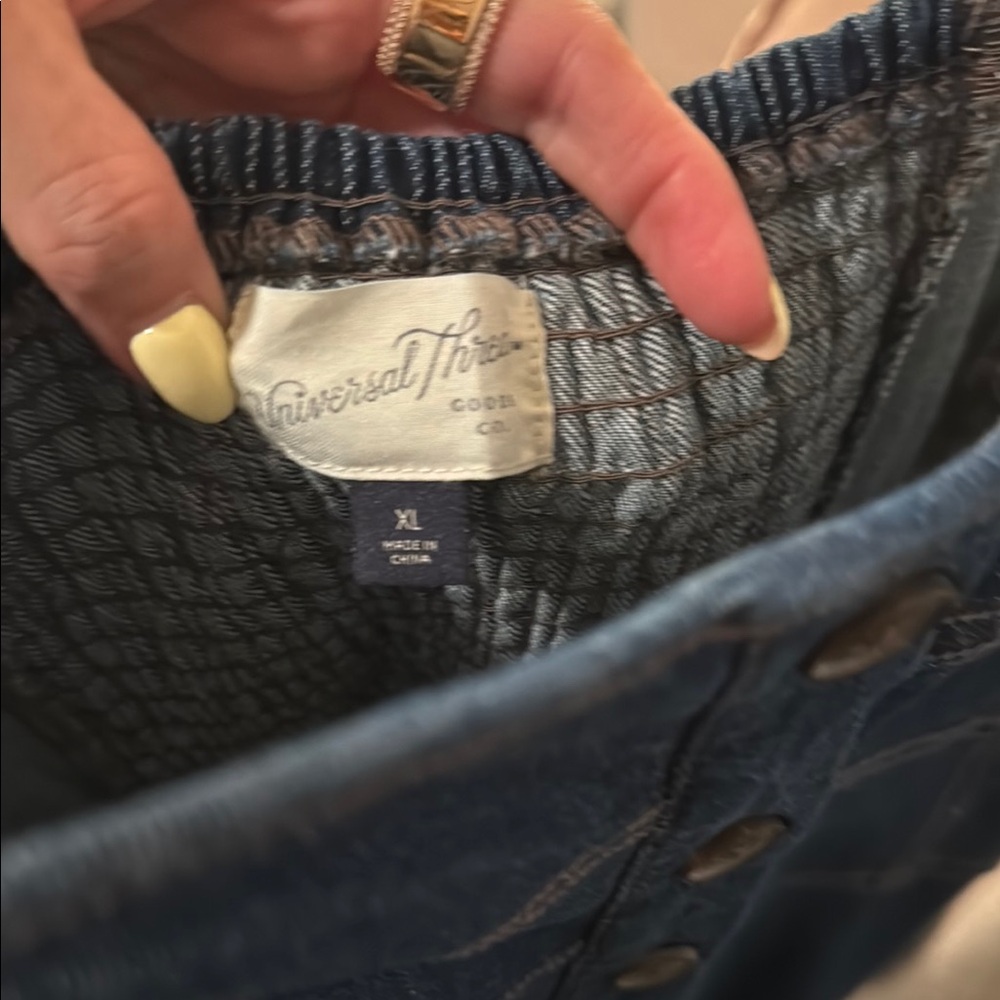 Universal Thread Dark Blue Button-Down Midi Dress - image 3